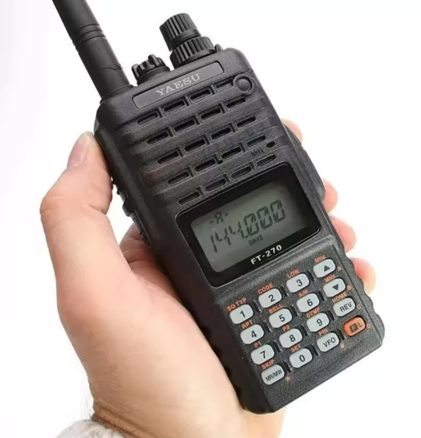 Yaesu FT-270R Two Way Portable Walkie Talkie Digital Wireless Field Radio Station Single Band Original Handheld Waterproof Radio
Yaesu FT-270R Two Way Portable Walkie Talkie Digital Wireless Field Radio Station Single Band Original Handheld Waterproof Radio