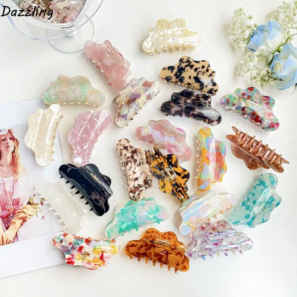 Solid Color Fresh Acetate Hair Claw Leopard Printing Shark Clip Cloud Shape Shark Clip Hairpin Headwear Tortoiseshell Hair Claw
Solid Color Fresh Acetate Hair Claw Leopard Printing Shark Clip Cloud Shape Shark Clip Hairpin Headwear Tortoiseshell Hair Claw