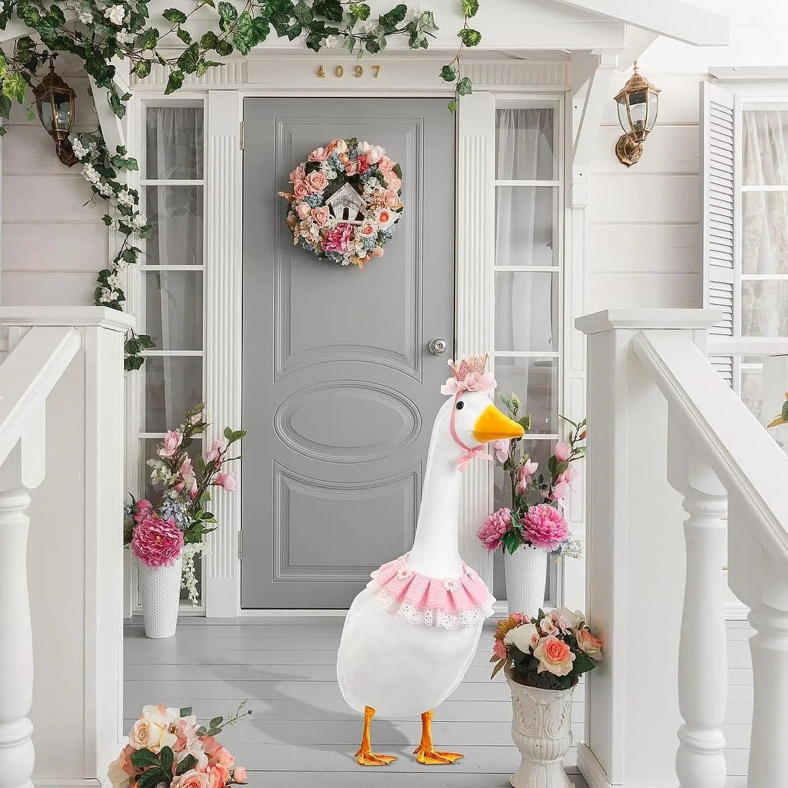 Goose Outfit Novelty Cute Accessories Costume for 23"/17" Goose Statue Lawn Art Decoration for Outside Garden Patio Porch Summer
Goose Outfit Novelty Cute Accessories Costume for 23"/17" Goose Statue Lawn Art Decoration for Outside Garden Patio Porch Summer