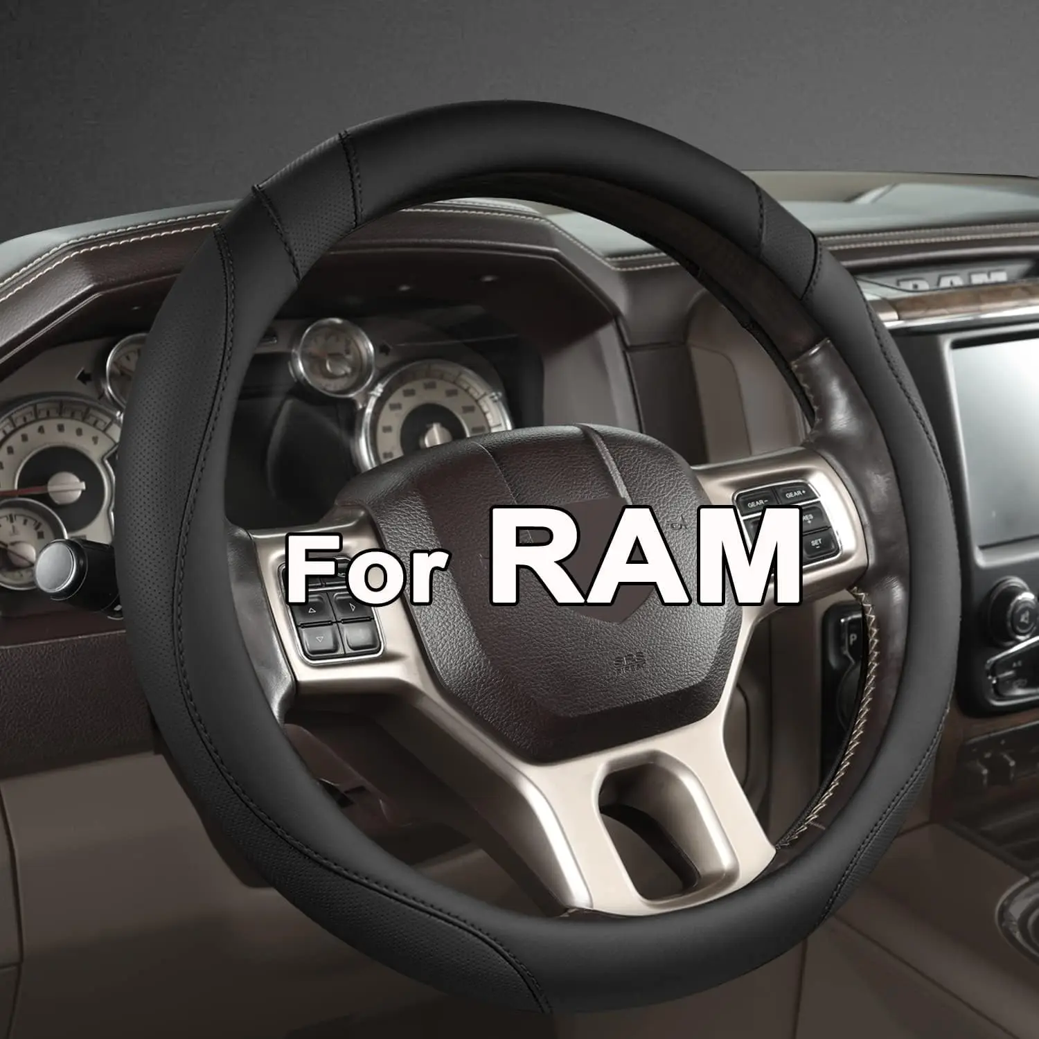 Custom Fit Steering Wheel Cover for Dodge RAM 1500 2500 3500 15.5-16 inch, Black Large
Custom Fit Steering Wheel Cover for Dodge RAM 1500 2500 3500 15.5-16 inch, Black Large