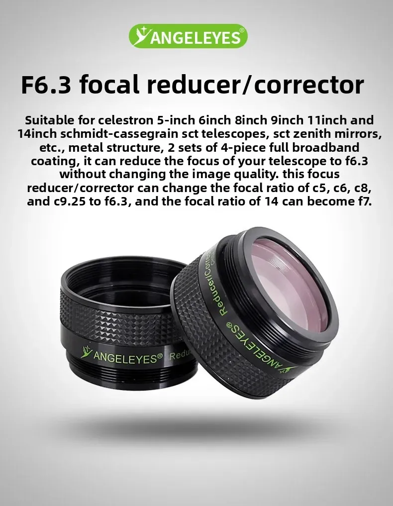 Astronomical Telescope F6.3 Defocus Correction Mirror Compatible with Transchka Telescopes for Star Observation Suitable for 5-1
Astronomical Telescope F6.3 Defocus Correction Mirror Compatible with Transchka Telescopes for Star Observation Suitable for 5-1