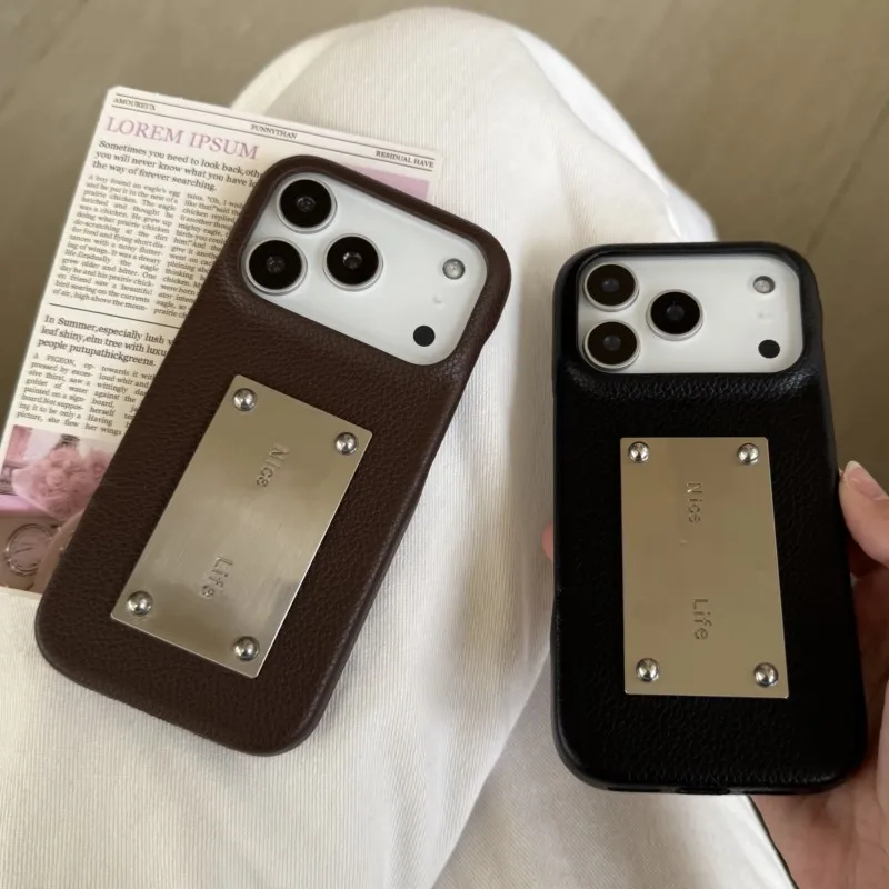 Litchi pattern cortex Metal Card Case for iPhone17Promax 16 15 14 13 12 ProMax Stylish Intersex male and female mobile Soft Case
Litchi pattern cortex Metal Card Case for iPhone17Promax 16 15 14 13 12 ProMax Stylish Intersex male and female mobile Soft Case