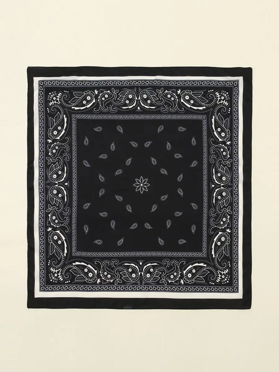 Black Vintage Paisley Square Bandana For Women, 70cm Multiway Scarf As Headwrap, Neck Tie, Hair Accessory Or Bag Decor
Black Vintage Paisley Square Bandana For Women, 70cm Multiway Scarf As Headwrap, Neck Tie, Hair Accessory Or Bag Decor