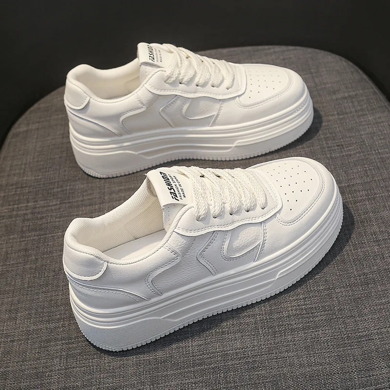 Women's Leather White Shoes Casual Shoes for Women Thick Sole Height Increasing Trendy Bestseller Spring 2025 New Arrival
Women's Leather White Shoes Casual Shoes for Women Thick Sole Height Increasing Trendy Bestseller Spring 2025 New Arrival