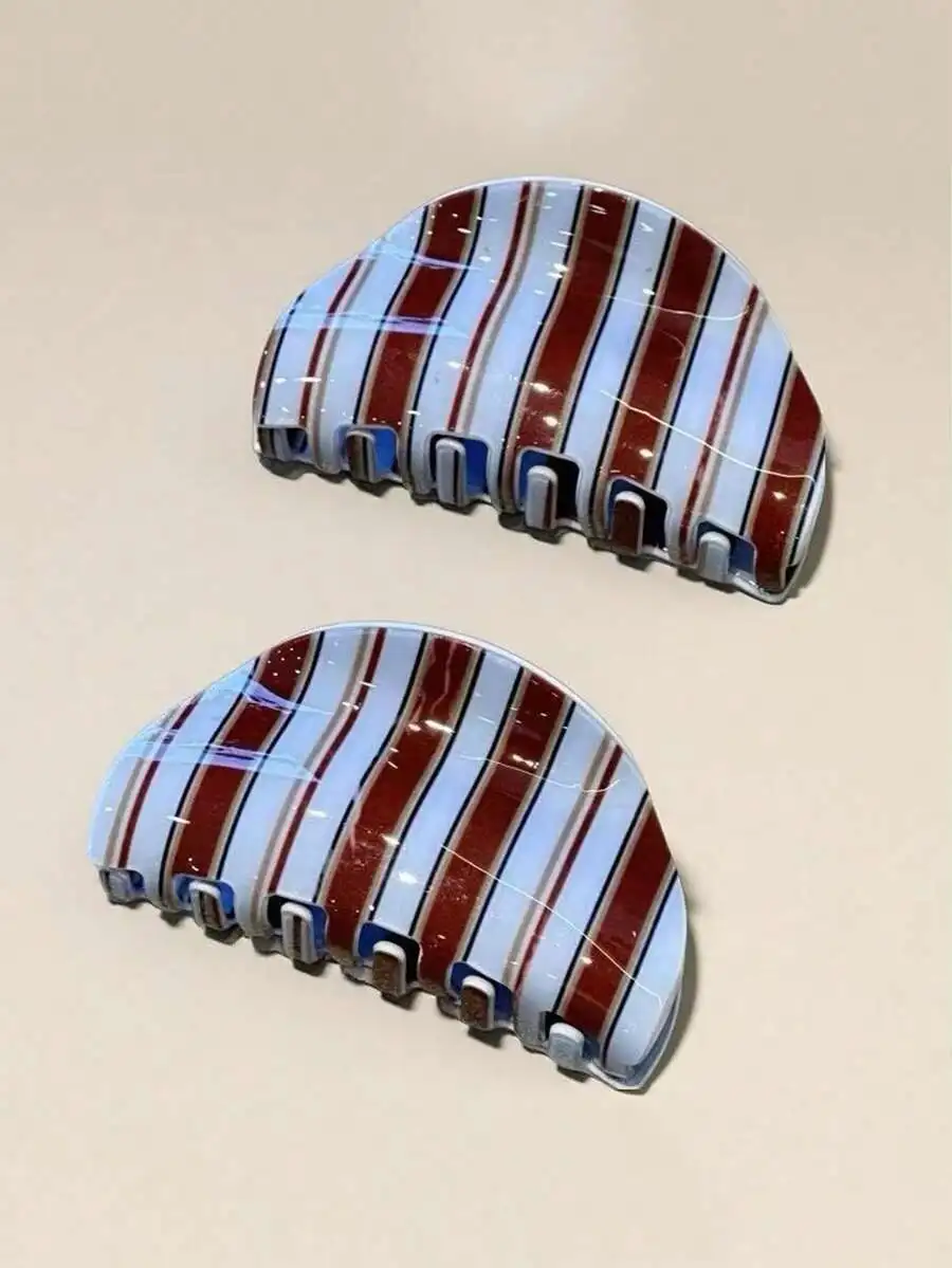 Acrylic Striped Hair Claw Clip For Women Korean Style Retro Bun Accessory
Acrylic Striped Hair Claw Clip For Women Korean Style Retro Bun Accessory