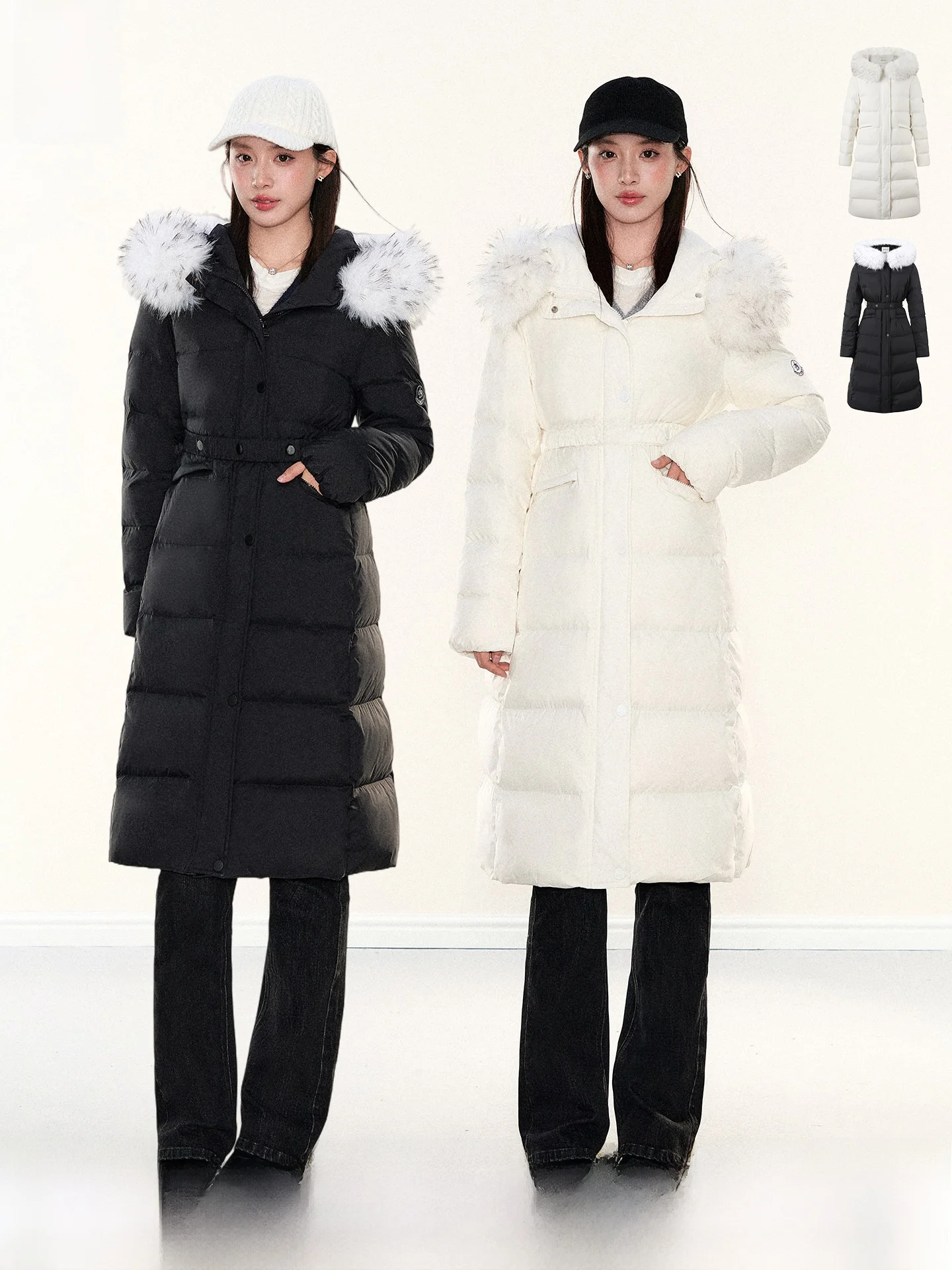 ANDYET AD Long Waist-Cinching down Jaet Vintage Thiened Hooded Commute Outerwear Warmth Guaranteed Fur Collar Top
ANDYET AD Long Waist-Cinching down Jaet Vintage Thiened Hooded Commute Outerwear Warmth Guaranteed Fur Collar Top