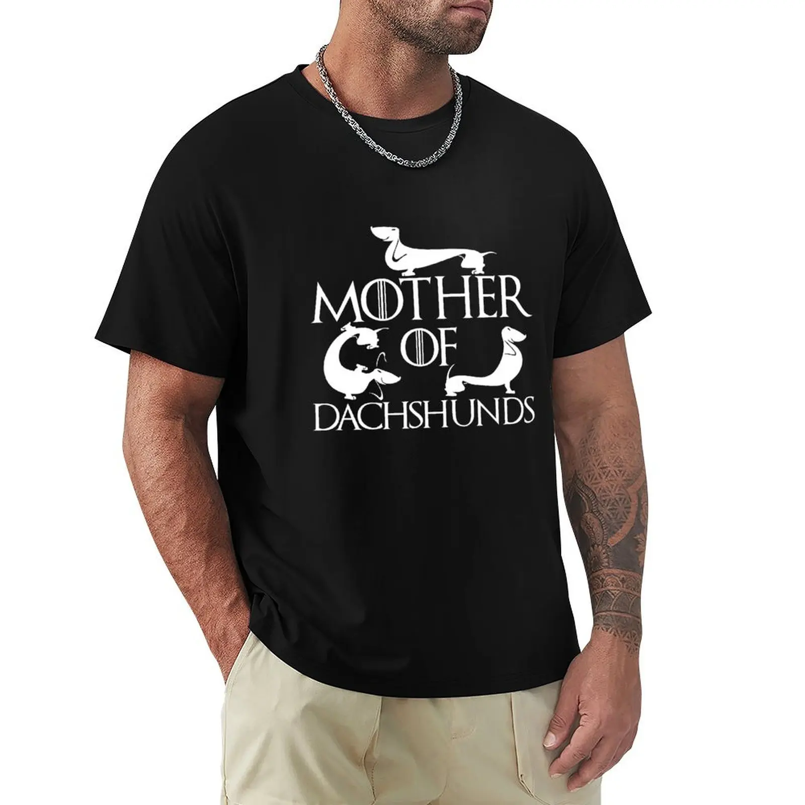 Mother Of Dachshunds T-Shirt Fashion Print Casual Short Sleeve
Mother Of Dachshunds T-Shirt Fashion Print Casual Short Sleeve