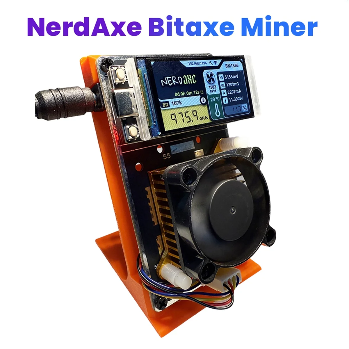 A56G-Upgraded NerdAxe NerdMiner Miner 500Gh/S Solo Lottery BTC Miner BM1366 ASIC Chip Bitaxe Lottery Mining Miner AU PLUG
A56G-Upgraded NerdAxe NerdMiner Miner 500Gh/S Solo Lottery BTC Miner BM1366 ASIC Chip Bitaxe Lottery Mining Miner AU PLUG