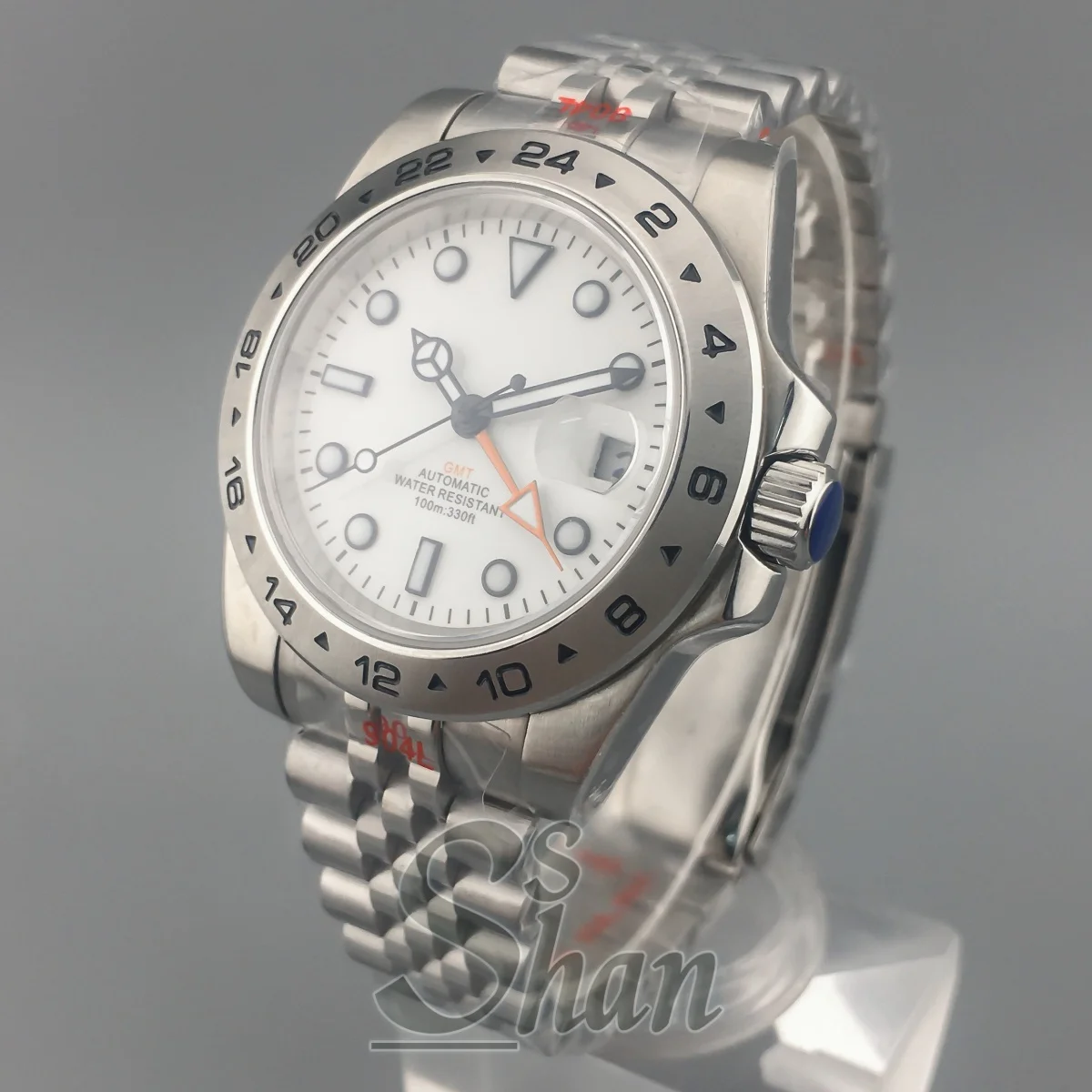 40mm 43mm luxury men's watch NH34 DG3804 automatic movement stainless steel silver case fixed bezel GMT hand sapphire crystal
40mm 43mm luxury men's watch NH34 DG3804 automatic movement stainless steel silver case fixed bezel GMT hand sapphire crystal