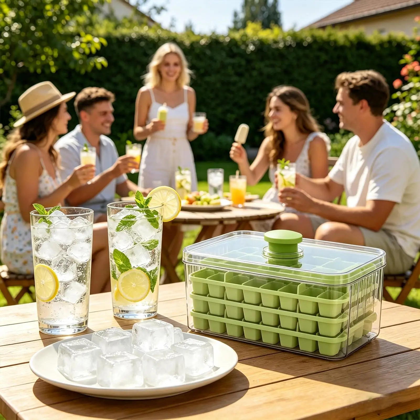 Ice Bin With Lid For Freezer 3-Tier Press-type 96-Grid With Lid And Bin Easy Release Ice Tray For Home Kitchen Apartment
Ice Bin With Lid For Freezer 3-Tier Press-type 96-Grid With Lid And Bin Easy Release Ice Tray For Home Kitchen Apartment