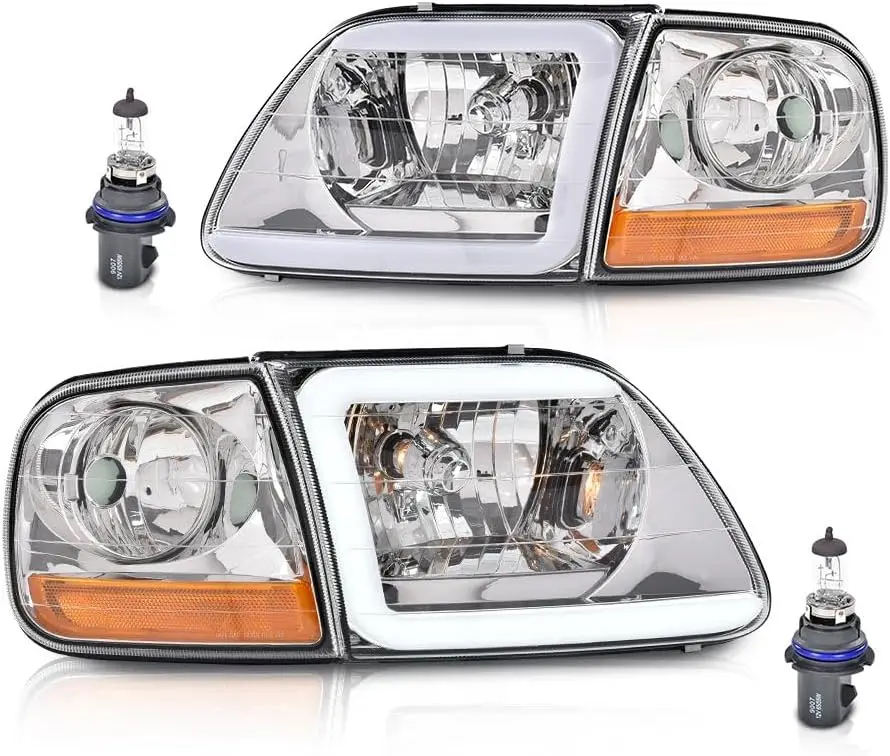 Прозрачные линзы, хромированный корпус, янтарный отражатель, светодиодная лента DRL в стиле молнии, комплект фар и угловых парковочных фонарей, совместимая с парами
Прозрачные линзы, хромированный корпус, янтарный отражатель, светодиодная лента DRL в стиле молнии, комплект фар и угловых парковочных фонарей, совместимая с парами