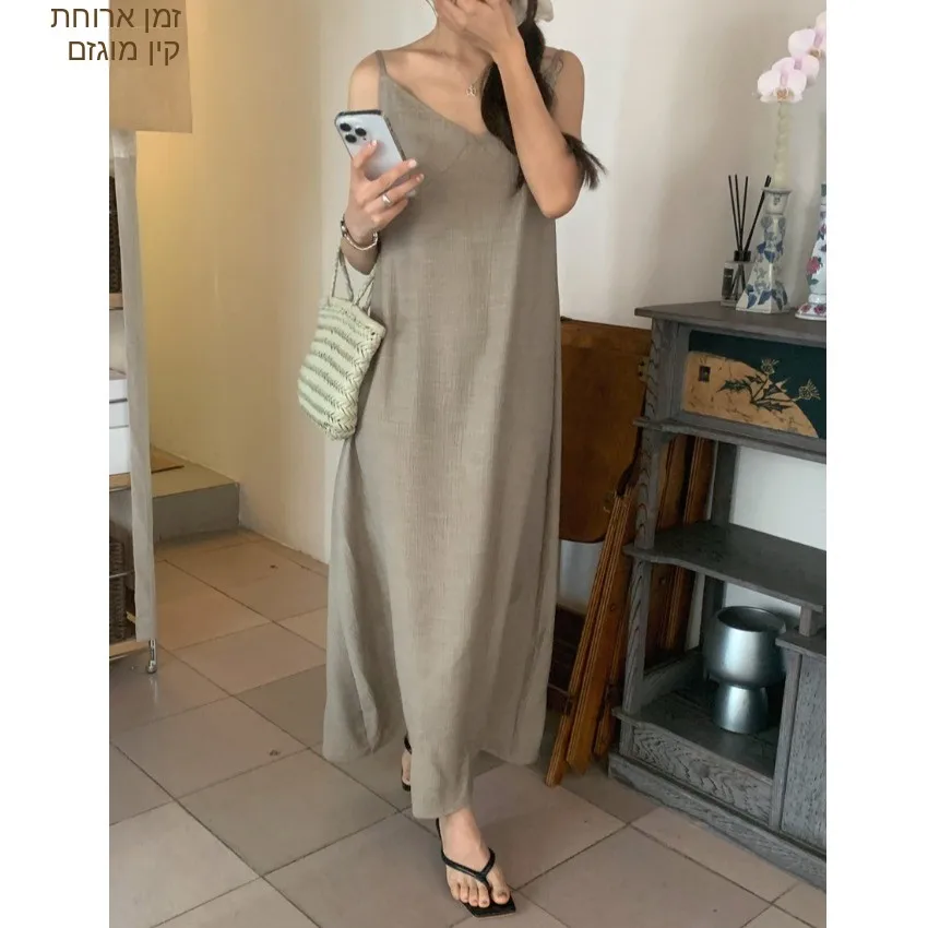 Laid-back Style Long Sleeveless Dress Loose Fit Vintage Casual Long Skirt Korean Style Spring Autumn Winter Women's Dress
Laid-back Style Long Sleeveless Dress Loose Fit Vintage Casual Long Skirt Korean Style Spring Autumn Winter Women's Dress