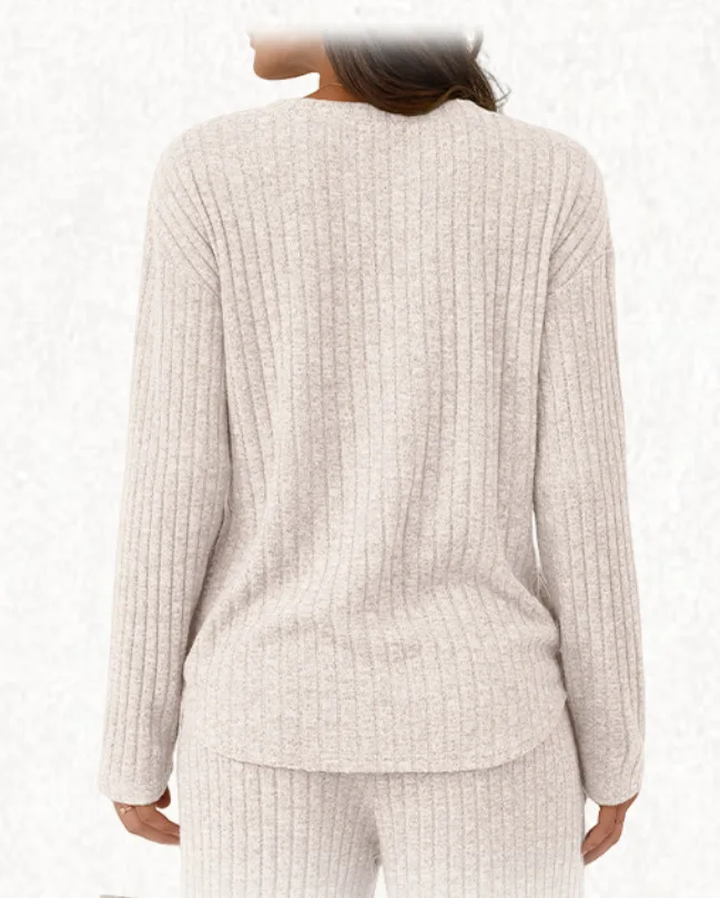 Solid Color Two-piece Suit For Woman Fashion V-neck Long Sleeves Tops Lace-up Wide-leg Pants Sets Ladies Autumn Winter Outfit
Solid Color Two-piece Suit For Woman Fashion V-neck Long Sleeves Tops Lace-up Wide-leg Pants Sets Ladies Autumn Winter Outfit