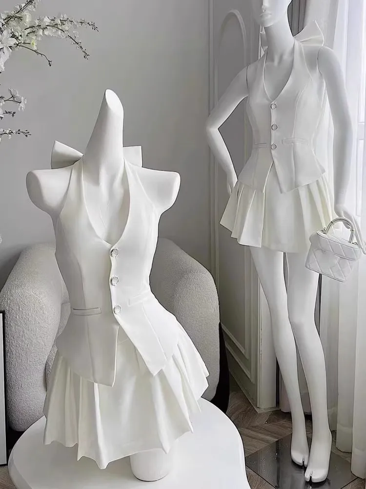 Korean Style Fashion Set Women's Size Sweet And Spicy Style Vest And Short Dress Two-Piece Set High Quality Dress
Korean Style Fashion Set Women's Size Sweet And Spicy Style Vest And Short Dress Two-Piece Set High Quality Dress