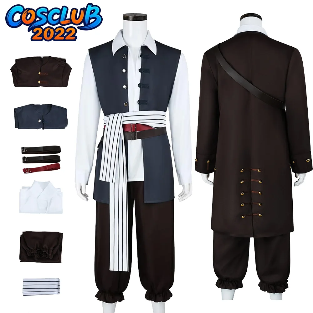Fantasy Jack Cosplay Captain Costume TV Pirate Roleplay Outfits Shirt Pants Coat Belt Suit Uniform Halloween Carnival Clothes
Fantasy Jack Cosplay Captain Costume TV Pirate Roleplay Outfits Shirt Pants Coat Belt Suit Uniform Halloween Carnival Clothes