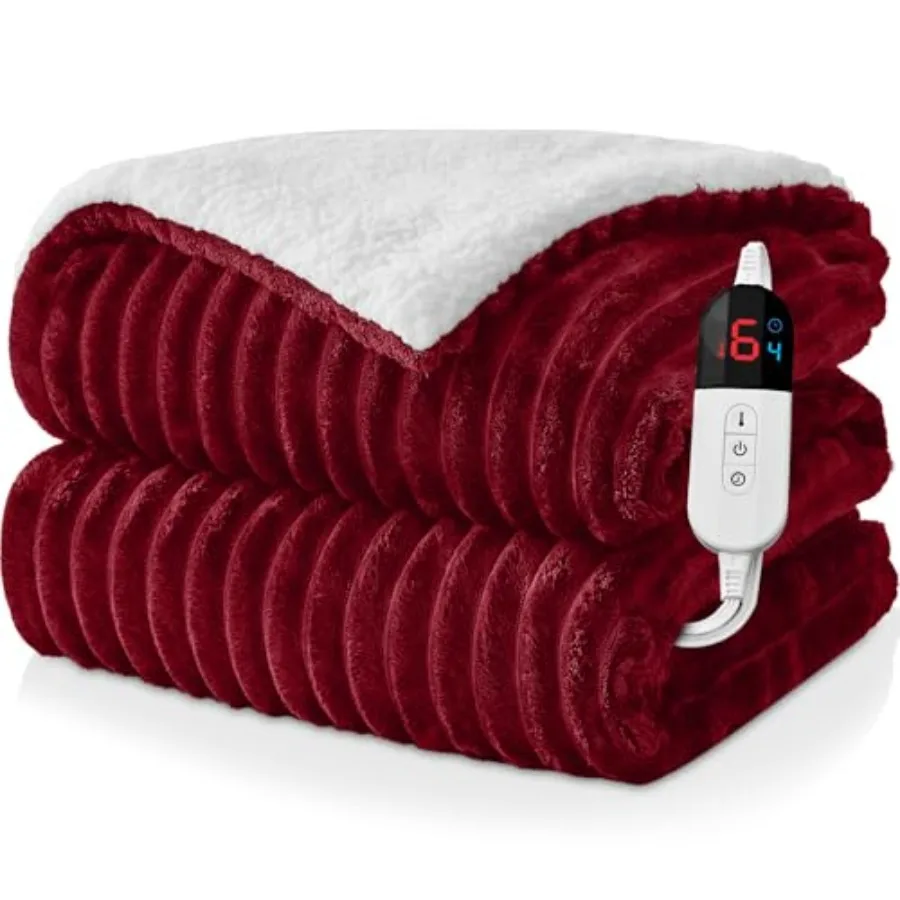 Electric Heated Blanket Twin Size - 62"x84" Fast Heating Bed Blankets with 6 Heating Levels and 10 Hours Auto Off Soft Ribbed F
Electric Heated Blanket Twin Size - 62"x84" Fast Heating Bed Blankets with 6 Heating Levels and 10 Hours Auto Off Soft Ribbed F