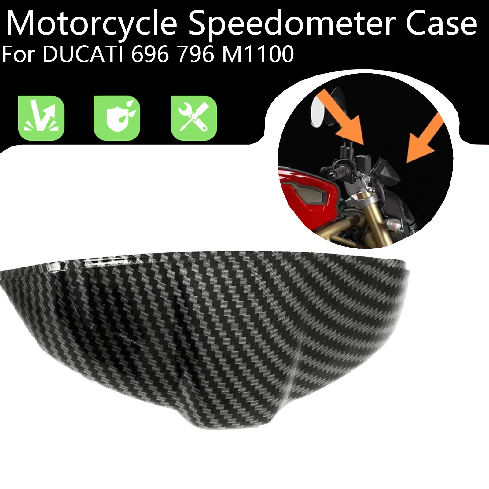 Motorcycle Speedometer Case Odometer Gauge Instrument Tachometer Housing Base For DUCATI 696 796 M1100 ABS Carbon Fiber
Motorcycle Speedometer Case Odometer Gauge Instrument Tachometer Housing Base For DUCATI 696 796 M1100 ABS Carbon Fiber