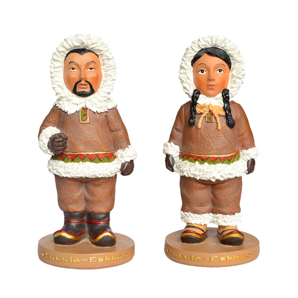 Arctic Circle Greenland Inuit Eskimo Esquimau Female Male Traditional National Dress Craft Sculpture Figure Model Gift
Arctic Circle Greenland Inuit Eskimo Esquimau Female Male Traditional National Dress Craft Sculpture Figure Model Gift