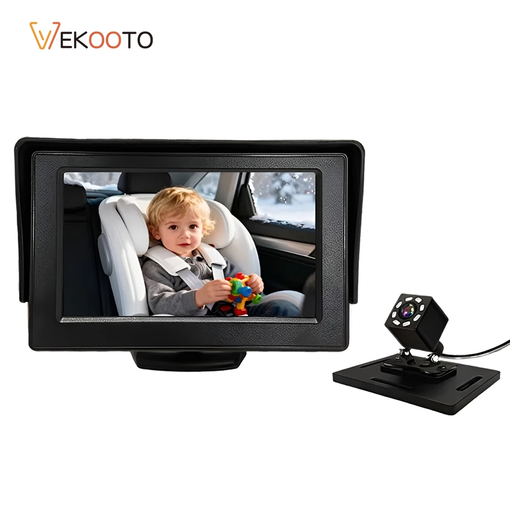 Backseat Baby Car Camera Monitor 4.3" HD Screen Night Vision Rear View Camera for Infant Baby Safety in Car
Backseat Baby Car Camera Monitor 4.3" HD Screen Night Vision Rear View Camera for Infant Baby Safety in Car