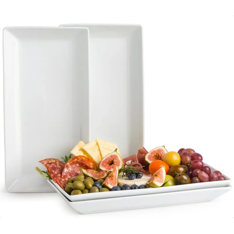 Porcelain Serving Platters Rectangular Trays White Serving Platters for Party, Stackable Serving Plates Set of 4,12
Porcelain Serving Platters Rectangular Trays White Serving Platters for Party, Stackable Serving Plates Set of 4,12