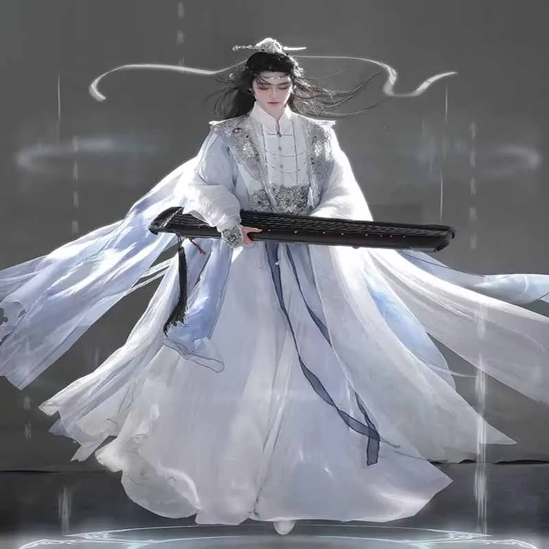 Роскошный китайский Hanfu для мужчин, китайская вышивка Hanfu, женский костюм для косплея на Хэллоуин, сине-белый Hanfu, 8 шт., костюмы размера плюс 3XL
Роскошный китайский Hanfu для мужчин, китайская вышивка Hanfu, женский костюм для косплея на Хэллоуин, сине-белый Hanfu, 8 шт., костюмы размера плюс 3XL
