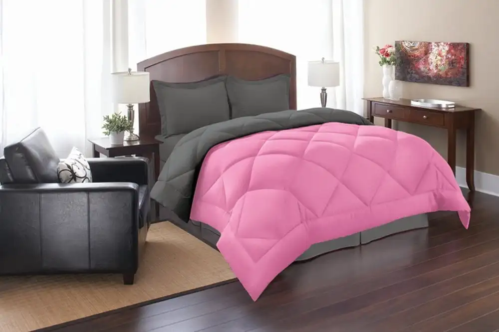 Reversible 3pc Comforter Set Available In A Few Sizes And Colors,FullQueen PinkGray
Reversible 3pc Comforter Set Available In A Few Sizes And Colors,FullQueen PinkGray