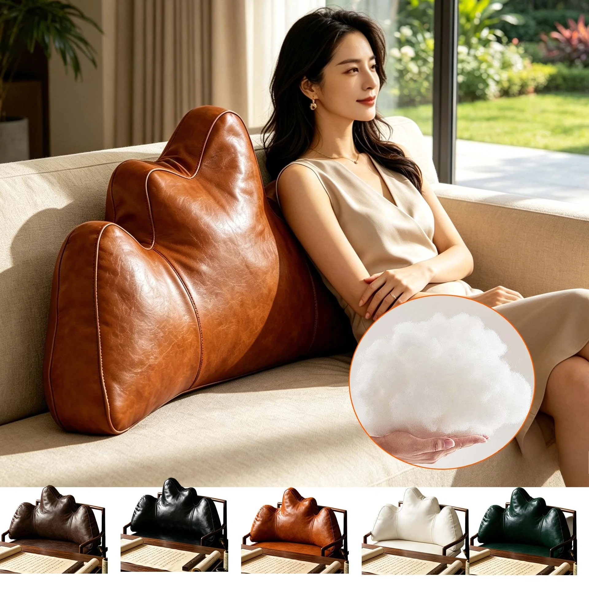 2026 New 1pc Oil Wax Leather Waterproof Backrest Pillow, 3D Ergonomic Lumbar Support Cushion, High Resilience PP Cotton,읽기 쿠션
2026 New 1pc Oil Wax Leather Waterproof Backrest Pillow, 3D Ergonomic Lumbar Support Cushion, High Resilience PP Cotton,읽기 쿠션