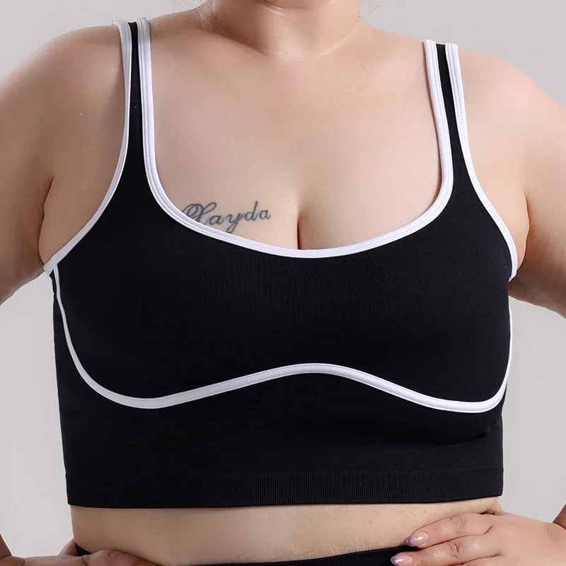Women's Color Blocked Plus Size Sports Vest, Yoga Fitness Running Shock-absorbing Gathering, Beautiful Back Yoga Fitness Bra
Women's Color Blocked Plus Size Sports Vest, Yoga Fitness Running Shock-absorbing Gathering, Beautiful Back Yoga Fitness Bra