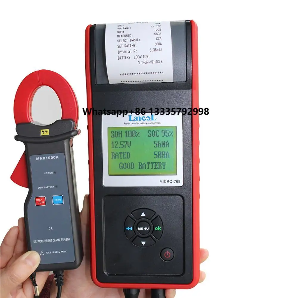 Super 12V CCA 100-2000 Battery Analyzer Car Diagnostic Tester with Current Clamp Essential Tool for Car Battery Testing
Super 12V CCA 100-2000 Battery Analyzer Car Diagnostic Tester with Current Clamp Essential Tool for Car Battery Testing