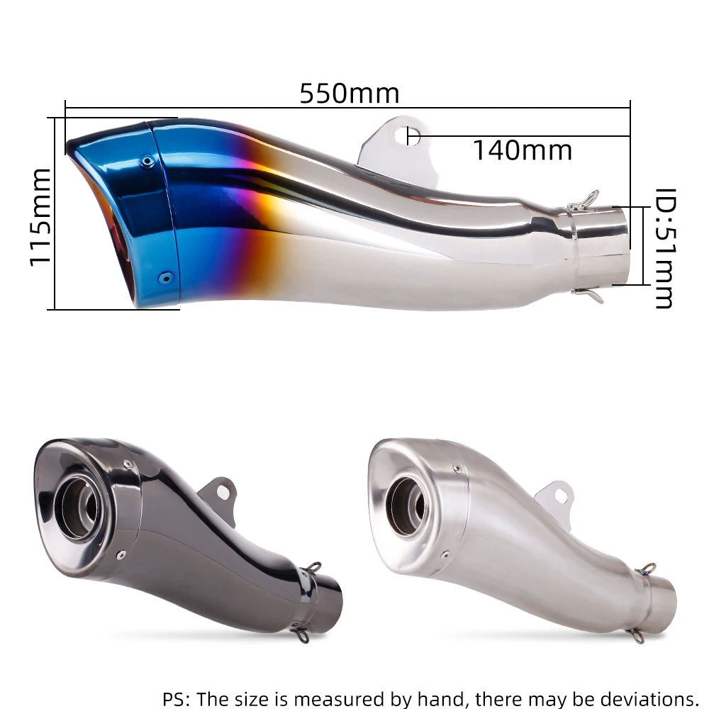 Universal Motorcycle Exhaust Muffler Escape Moto 51mm for R6 R3 MT07 RC 390 Ninja Z400 Z900 ZX6R ER6N
Universal Motorcycle Exhaust Muffler Escape Moto 51mm for R6 R3 MT07 RC 390 Ninja Z400 Z900 ZX6R ER6N