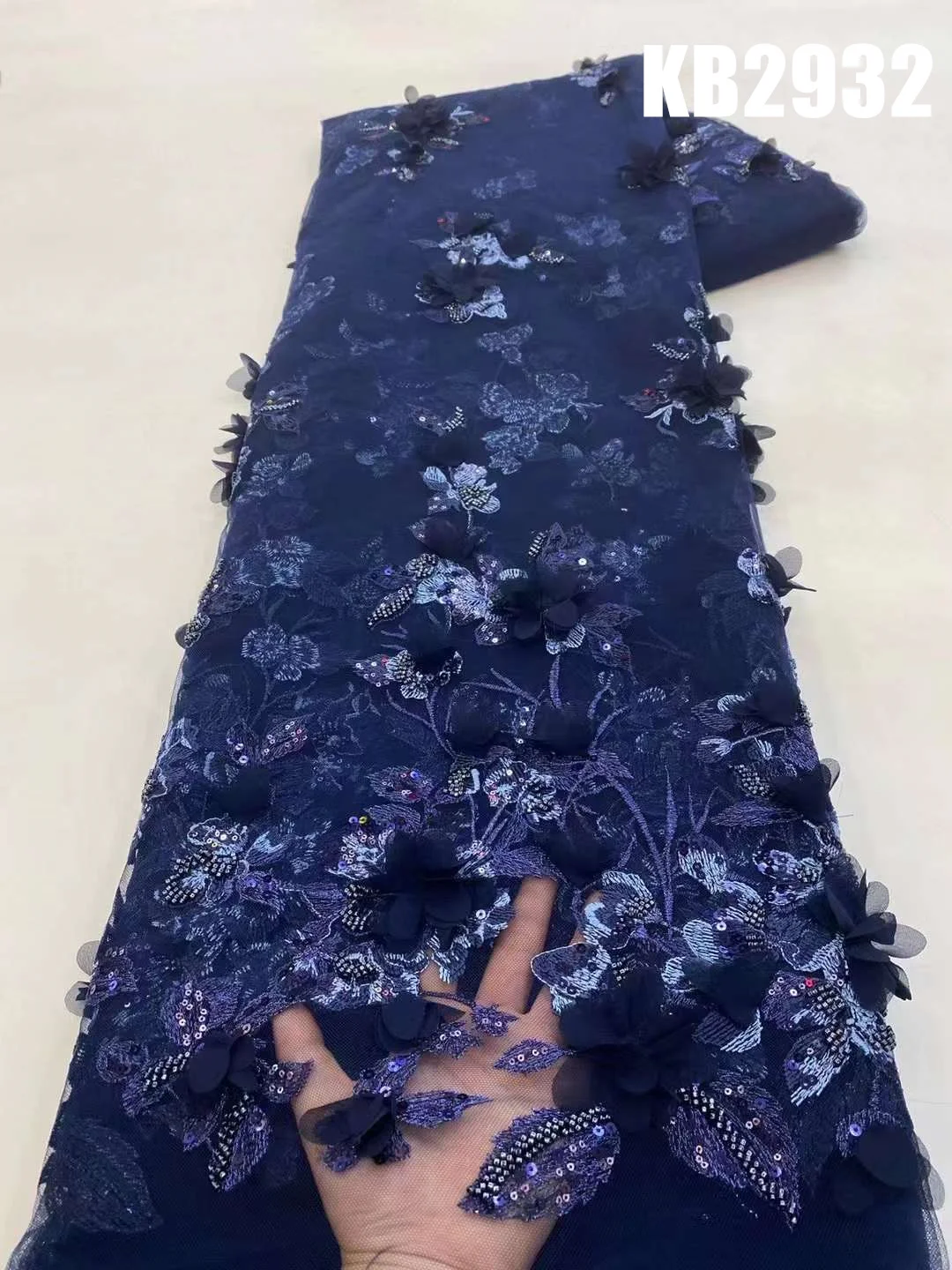 Sky Blue Flower Beaded Fabric Lace 3D Flower Embroidery Lace Wedding Dress Nigerian Gold Sequins Tulle Lace For Sewing KB2932
Sky Blue Flower Beaded Fabric Lace 3D Flower Embroidery Lace Wedding Dress Nigerian Gold Sequins Tulle Lace For Sewing KB2932