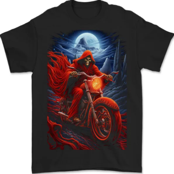 Calavera Motero Moto Grim Reaper Hombre 100% Algodón Outdoor casual fashion trendy T-shirt
Calavera Motero Moto Grim Reaper Hombre 100% Algodón Outdoor casual fashion trendy T-shirt