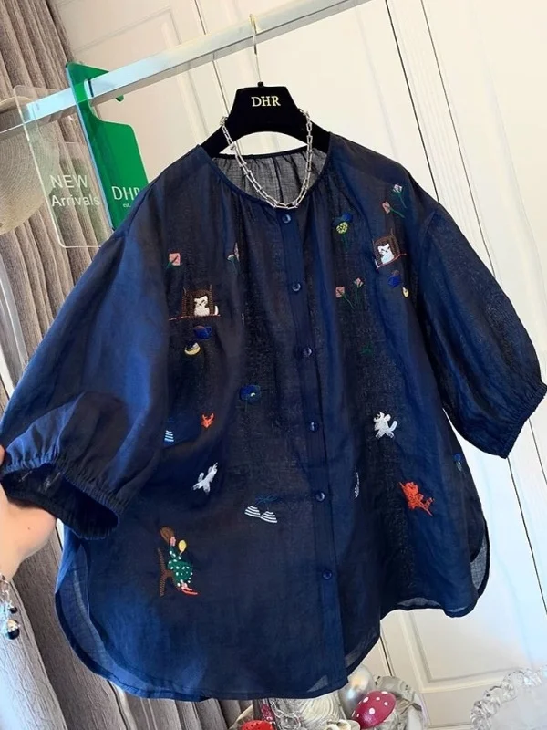 Extra Large 300 Pounds Lightweight Luxury Short Sleeve Embroidered Loose Shirt Men's Summer New Style 2025 Casual Top Shirt
Extra Large 300 Pounds Lightweight Luxury Short Sleeve Embroidered Loose Shirt Men's Summer New Style 2025 Casual Top Shirt