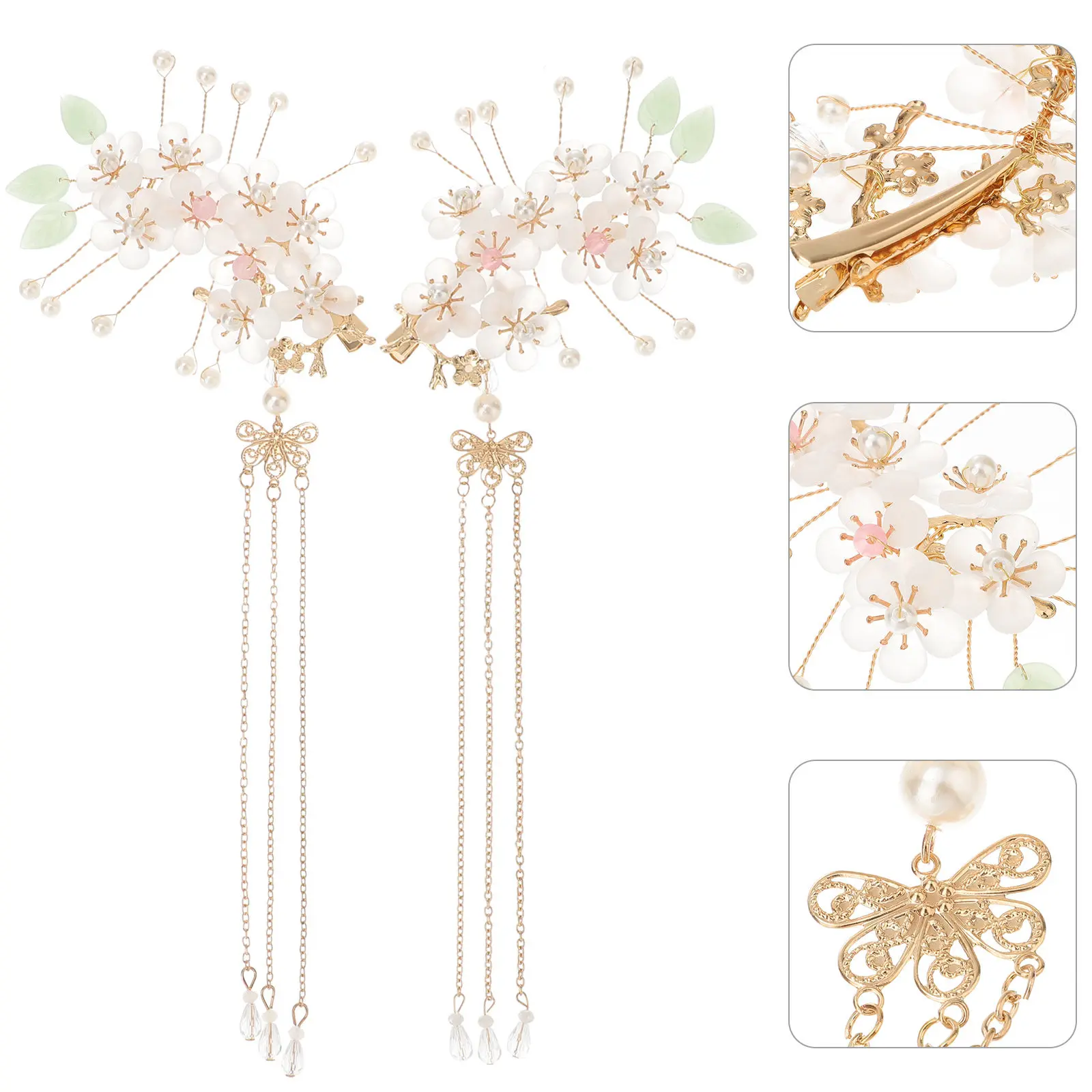 1Pair Vintage Flower Tassel Hairpin Chinese Barrette Safe Comfortable All Day Wear DIY Hairstyle for Women
1Pair Vintage Flower Tassel Hairpin Chinese Barrette Safe Comfortable All Day Wear DIY Hairstyle for Women