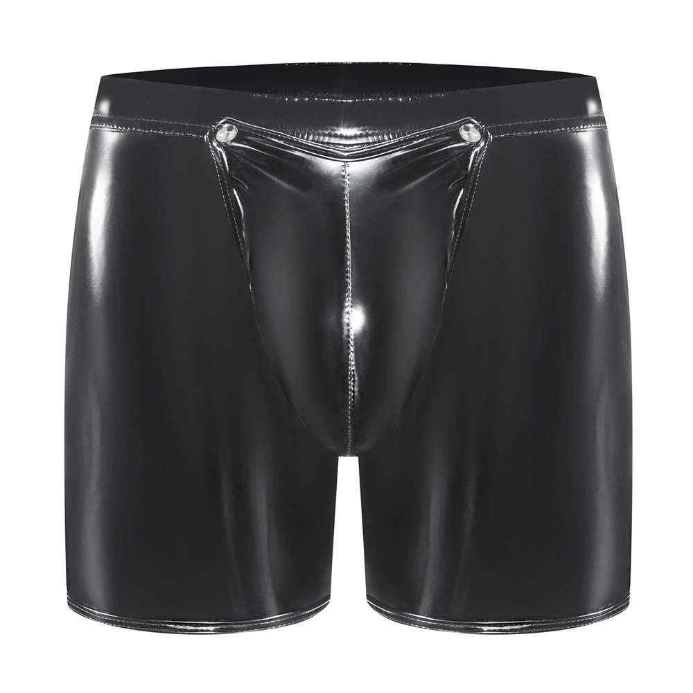 Men's Smooth and Sexy PVC Leather Underwear Latex Erotic Men's Shorts U-shaped Front Open Gay Underwear Expansion Boxer Shorts
Men's Smooth and Sexy PVC Leather Underwear Latex Erotic Men's Shorts U-shaped Front Open Gay Underwear Expansion Boxer Shorts