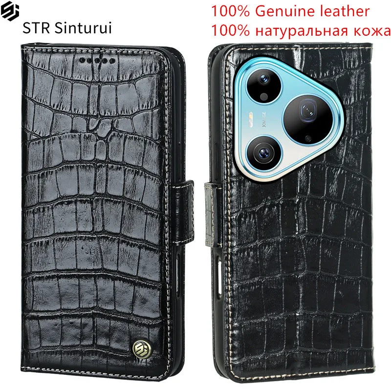 STR 100% Genuine crocodile grain leather card Slot Wallet Cover For Huawei Pura 90 Pro Max Magnetic skin shockproof phone Case
STR 100% Genuine crocodile grain leather card Slot Wallet Cover For Huawei Pura 90 Pro Max Magnetic skin shockproof phone Case
