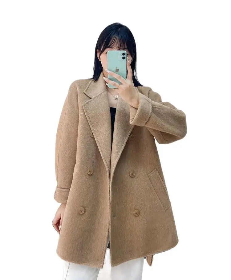 Autumn Wool Coat Women Mid Length Winter Loose Beige Coat Female Mulberry Silk Casual Grey Double Breasted Jacket Warm Commuter
Autumn Wool Coat Women Mid Length Winter Loose Beige Coat Female Mulberry Silk Casual Grey Double Breasted Jacket Warm Commuter