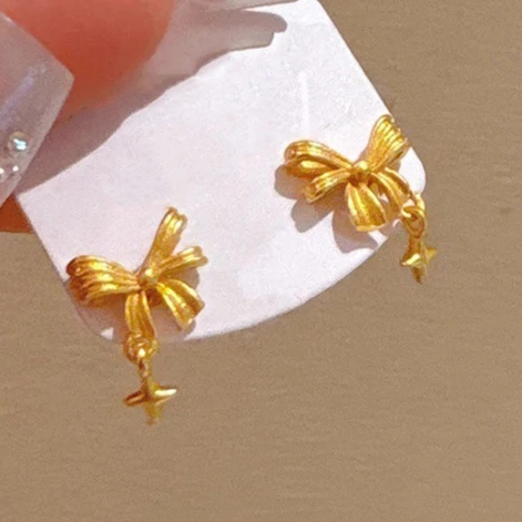 PONYKISS 925 Sterling Silver 18K Gold Bowknot Star Pendant Stud Earrings for Women Cute Fine Jewelry Minimalist Accessories
PONYKISS 925 Sterling Silver 18K Gold Bowknot Star Pendant Stud Earrings for Women Cute Fine Jewelry Minimalist Accessories