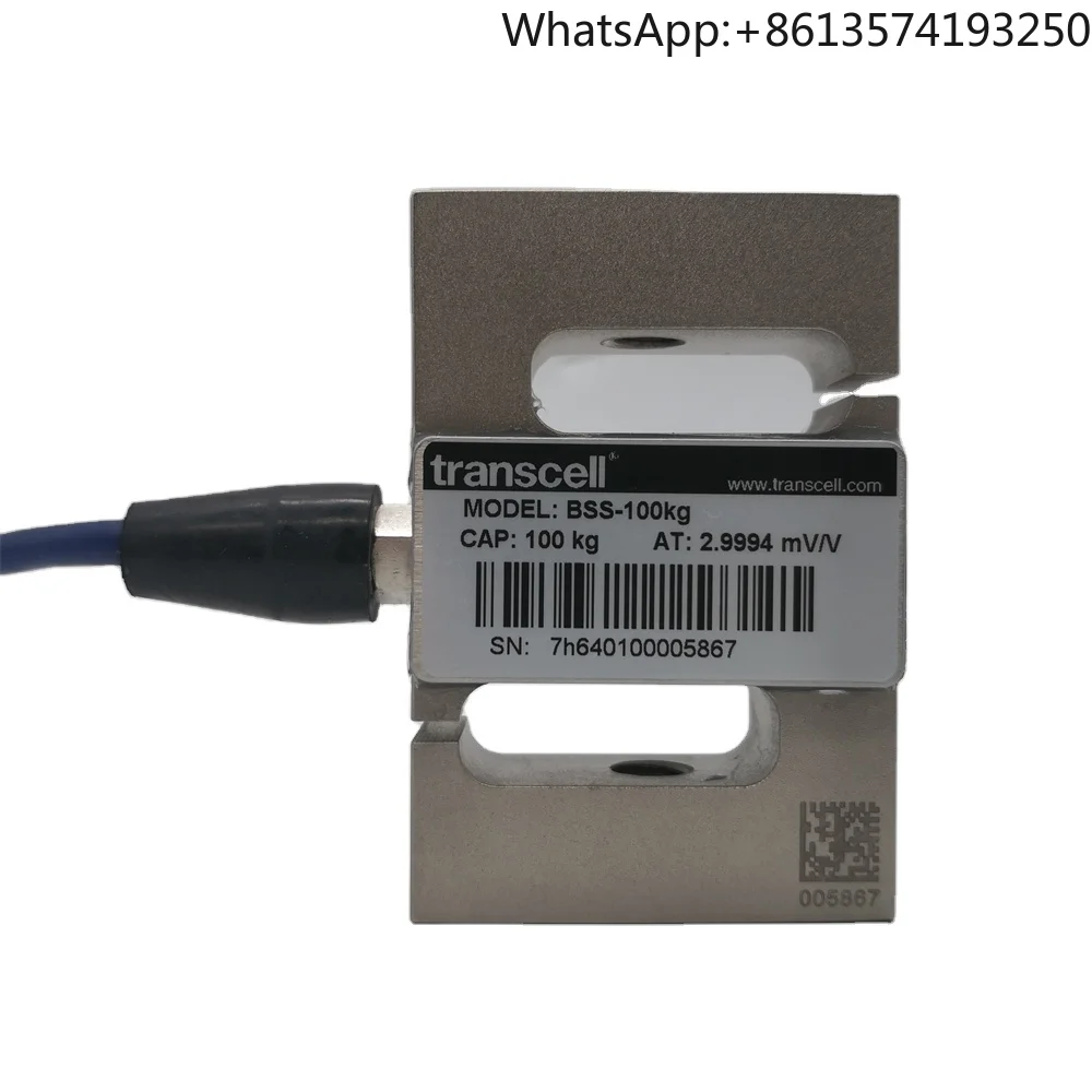Original Transcell BSS weighing load cell S-type 100kg 200kg 250kg 500kg 750kg
Original Transcell BSS weighing load cell S-type 100kg 200kg 250kg 500kg 750kg
