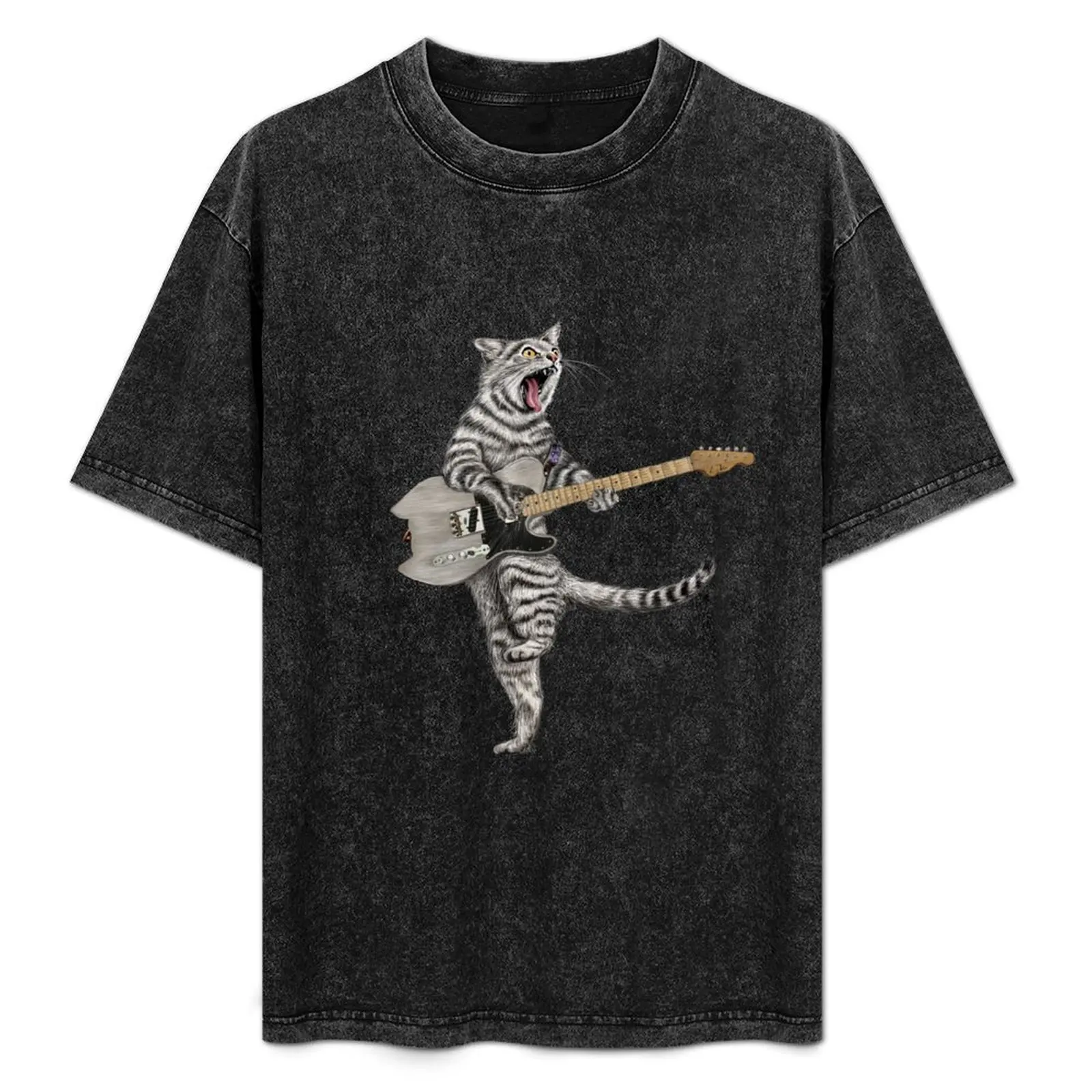 Buskers the Electric Guitar Cat T-Shirt Casual Daily Graphic Tee
Buskers the Electric Guitar Cat T-Shirt Casual Daily Graphic Tee