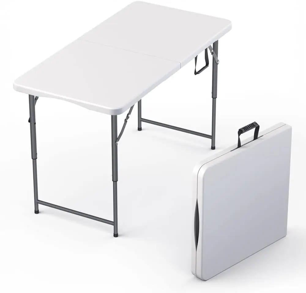 10 Pack of 4 Feet Foldable Table with Built in Handle & Steel Legs | Heavy Duty Portable | Perfect for Party, Dining, Wedding, E
10 Pack of 4 Feet Foldable Table with Built in Handle & Steel Legs | Heavy Duty Portable | Perfect for Party, Dining, Wedding, E