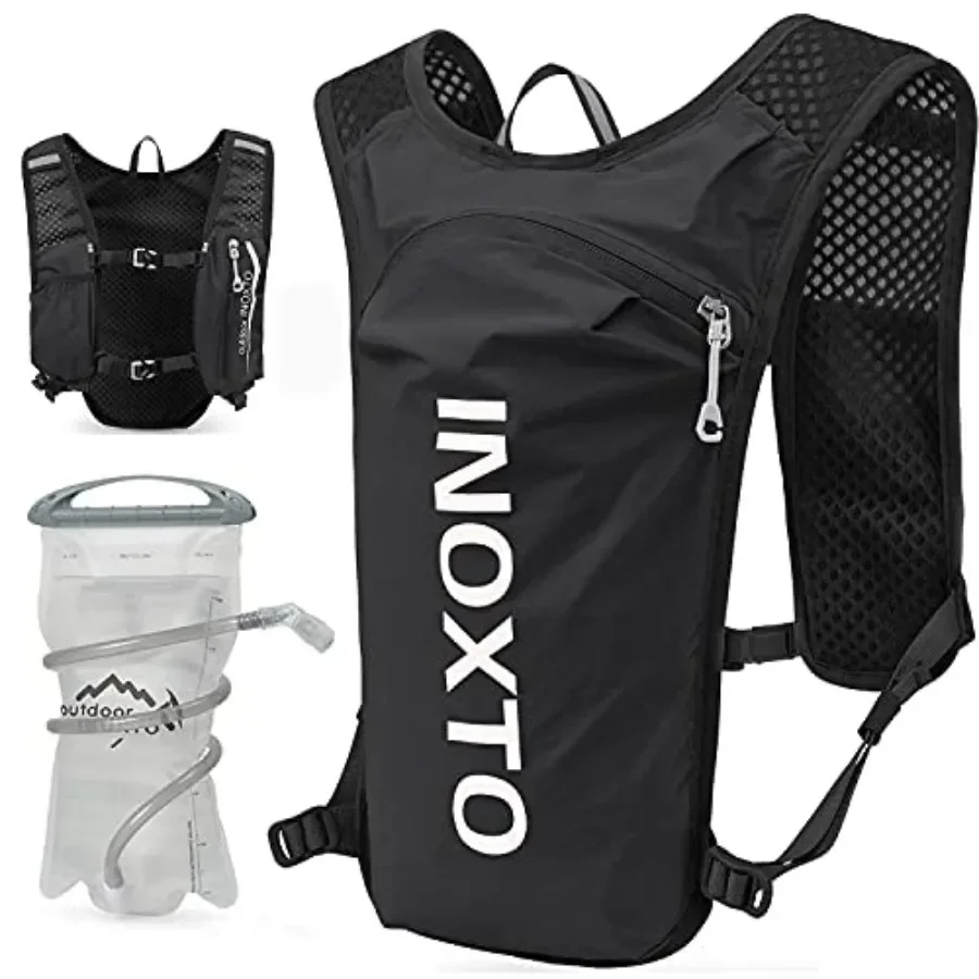 INOXTO Running Hydration Vest Backpack, Lightweight Insulated Pack with 1.5L Water Bladder Bag Daypack for Hiking Trail Running
INOXTO Running Hydration Vest Backpack, Lightweight Insulated Pack with 1.5L Water Bladder Bag Daypack for Hiking Trail Running