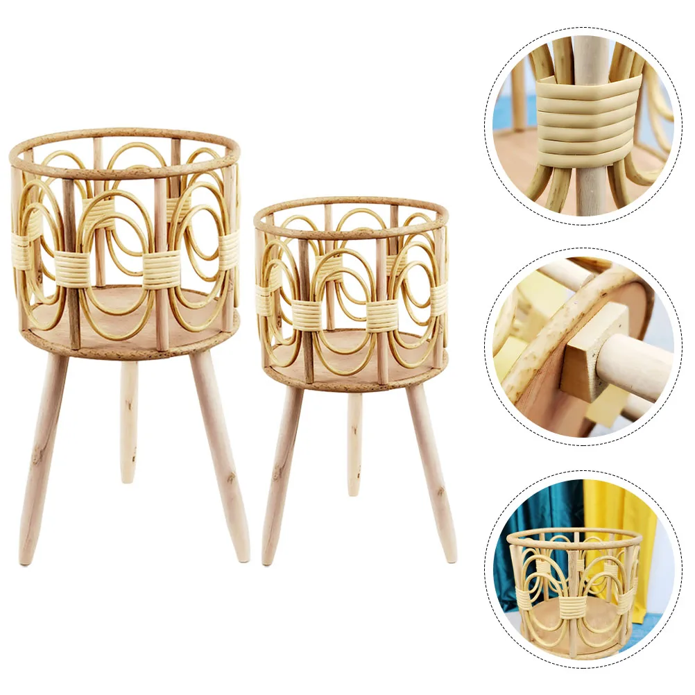 2Pcs Woven Wooden Plant Pot Basket Durable Standing Legs Flower Display Rack for Home Garden Use Stand for Flowers
2Pcs Woven Wooden Plant Pot Basket Durable Standing Legs Flower Display Rack for Home Garden Use Stand for Flowers