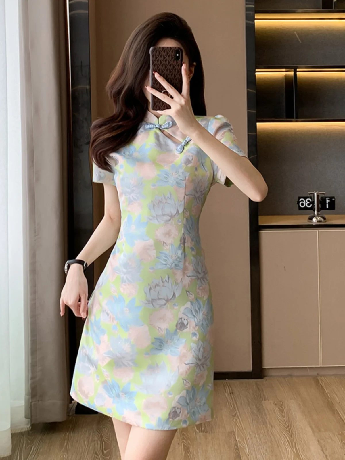 Elegant Unique Chinese Style Short Sleeve Dress Women's Fashion Slimming Skirt Summer New Arrival High End Petite Size
Elegant Unique Chinese Style Short Sleeve Dress Women's Fashion Slimming Skirt Summer New Arrival High End Petite Size