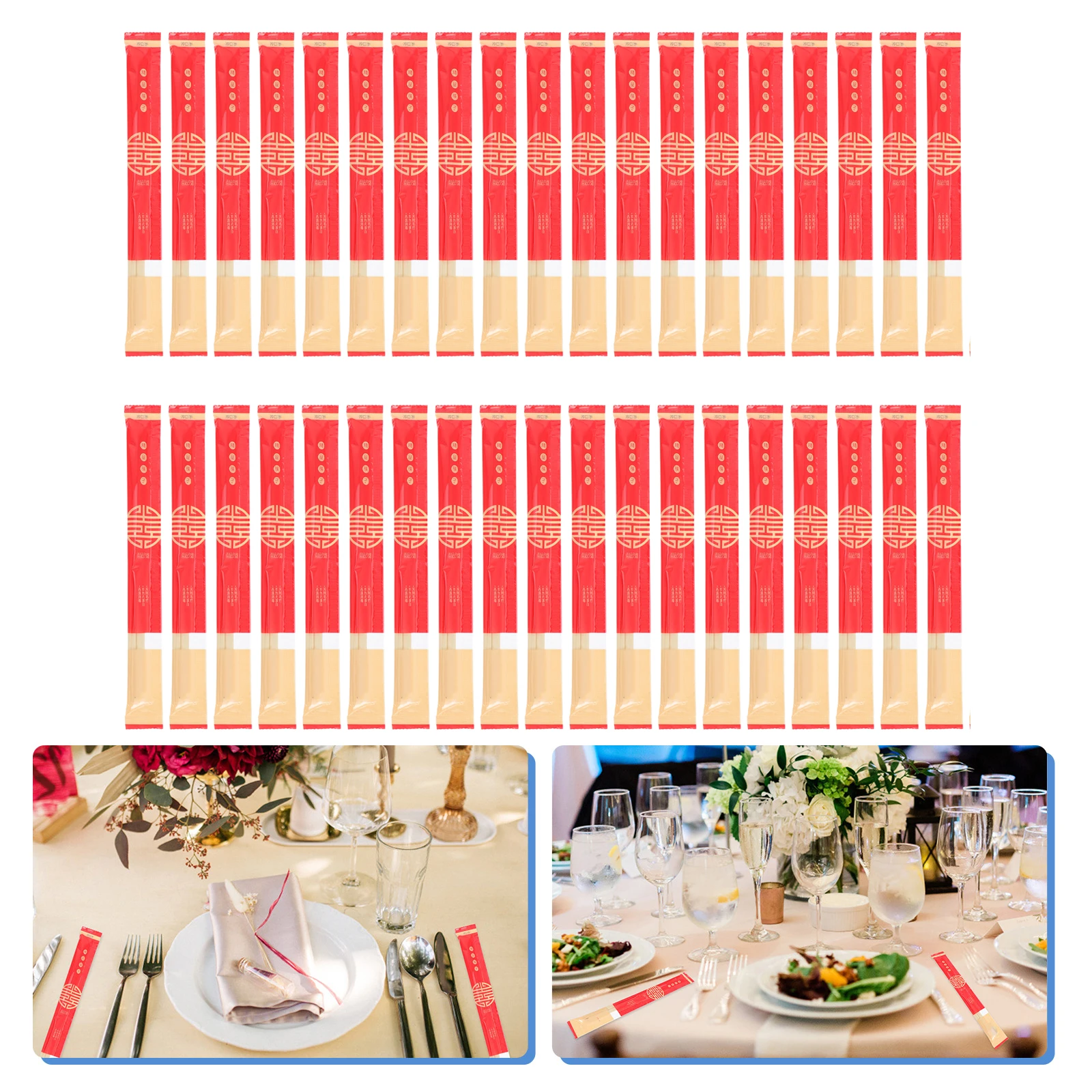 40Pcs Wedding Disposable Bamboo Chopsticks Sleeved Hygienic Separated Party Tableware Practical One Time Use
40Pcs Wedding Disposable Bamboo Chopsticks Sleeved Hygienic Separated Party Tableware Practical One Time Use