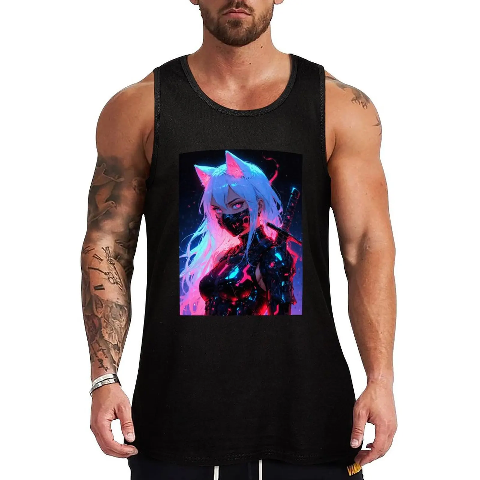 Masked Cyborg Girl Tank Top Bodybuilding clothing man male top cotton t-shirts man Men's gym t-shirts
Masked Cyborg Girl Tank Top Bodybuilding clothing man male top cotton t-shirts man Men's gym t-shirts