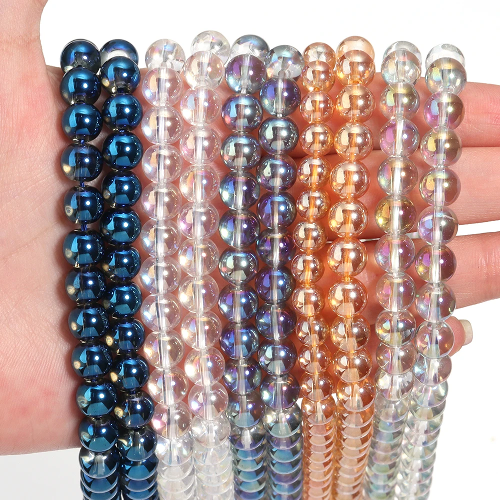 1Strand/bag 6/8/10mm Colorful Electroplated Glass Beads Round Loose spacer Bead For Jewlery Making Neckalce Barcelet Accessories
1Strand/bag 6/8/10mm Colorful Electroplated Glass Beads Round Loose spacer Bead For Jewlery Making Neckalce Barcelet Accessories