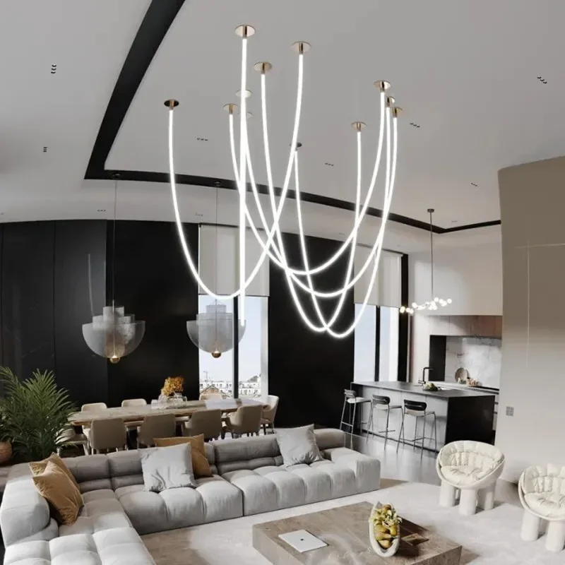 SANDYHA Lustre Para Sala De Estar Chandeliers Minimalist Line Art Design Led Lamp for Living Dining Room Pendant Lighting
SANDYHA Lustre Para Sala De Estar Chandeliers Minimalist Line Art Design Led Lamp for Living Dining Room Pendant Lighting