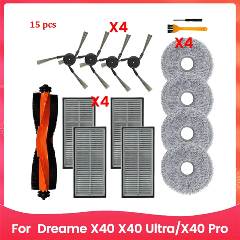 B69C Main Side Brush For Dreame X40 X40 Ultra/X40 Pro Robot Vacuum Cleaner Mop Pads Rags Hepa Filter Dust Bag Accessories
B69C Main Side Brush For Dreame X40 X40 Ultra/X40 Pro Robot Vacuum Cleaner Mop Pads Rags Hepa Filter Dust Bag Accessories