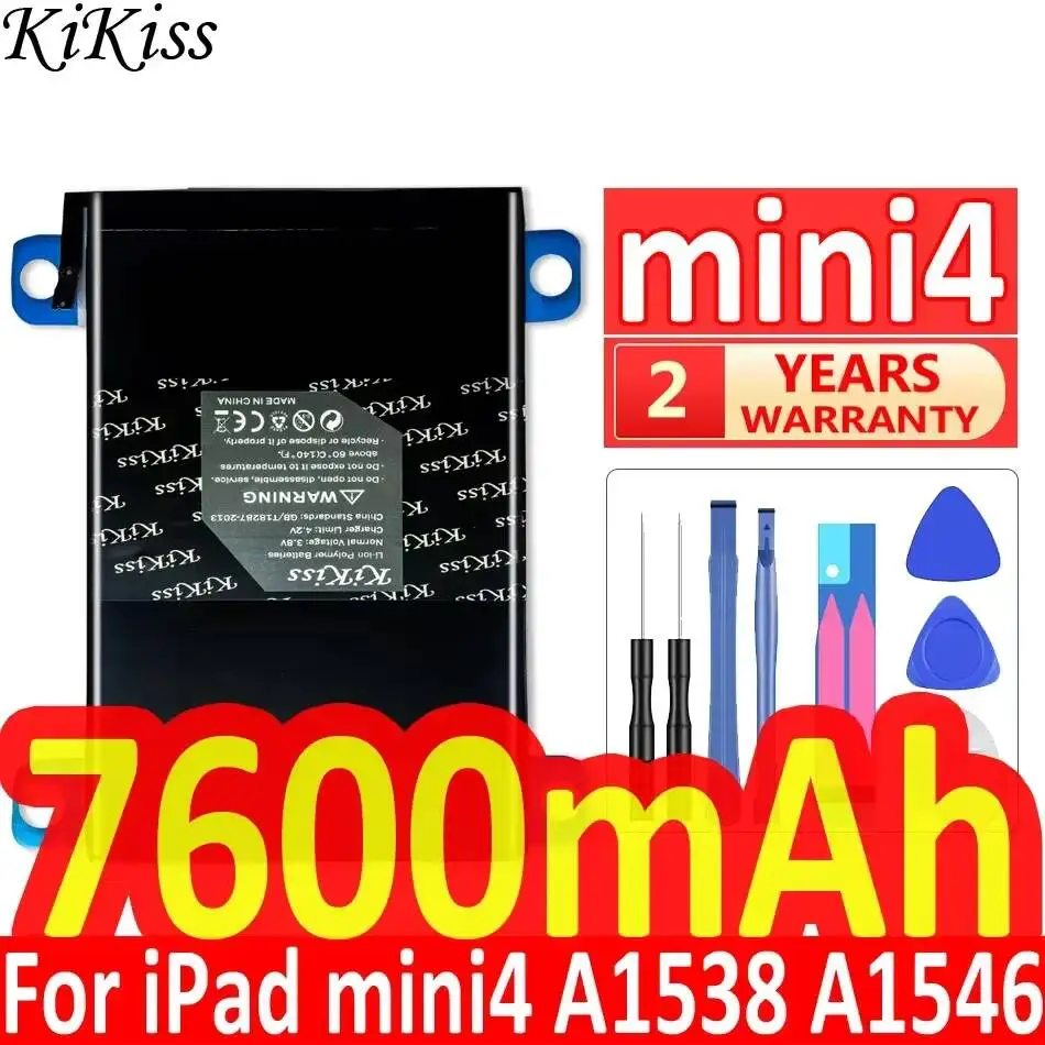 For Apple iPad Mini 4 mini4 A1538 A1546 A1550 Lightweight Reliable Power Supply Tablet Battery 7600mAh
For Apple iPad Mini 4 mini4 A1538 A1546 A1550 Lightweight Reliable Power Supply Tablet Battery 7600mAh